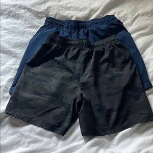 Kids Black and Blue Camouflage Shorts from DSG.